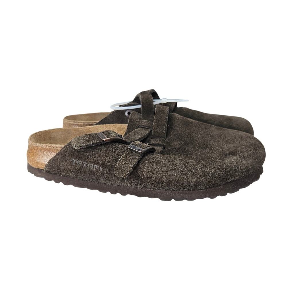 Tatami Birkenstock 36 Brown Suede Leather Clog Double Strap Boston Gorpcore